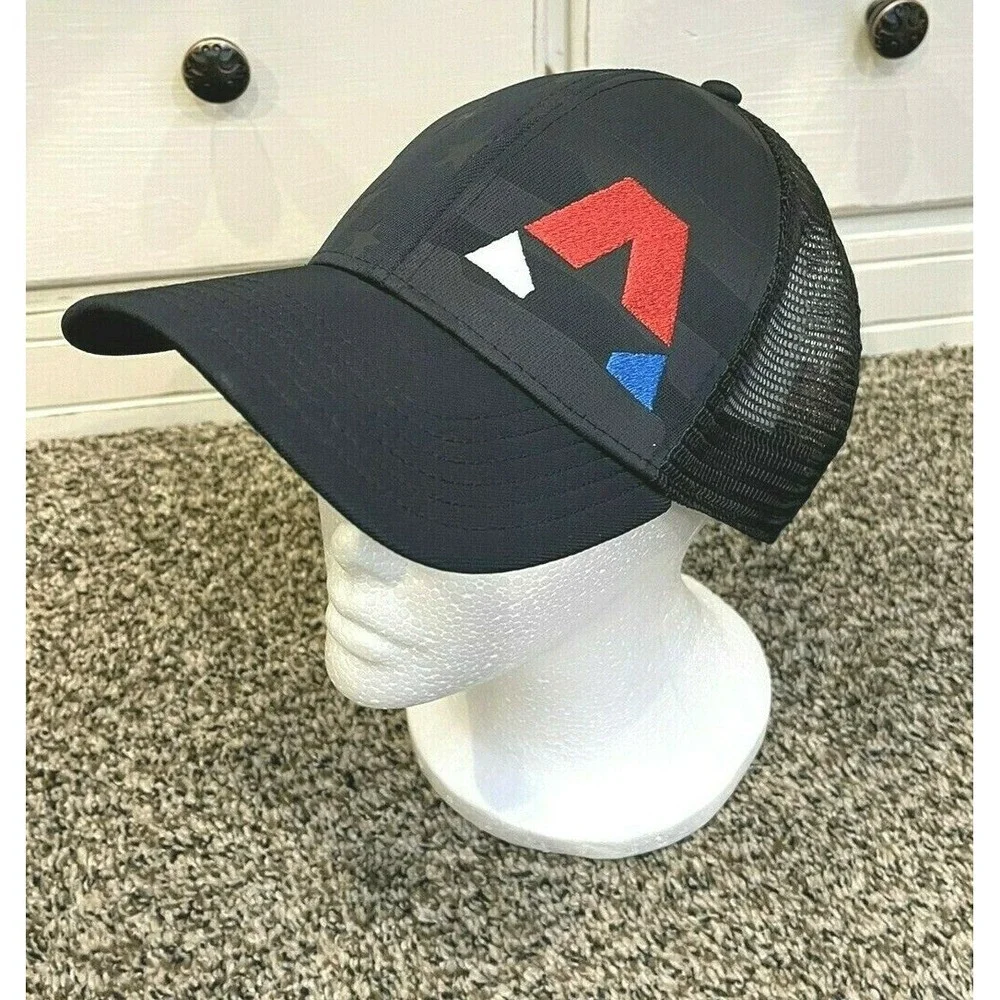 Snapback Adjustable USA Mesh Baseball Black Hat Unisex 1 Size Pre-Owned